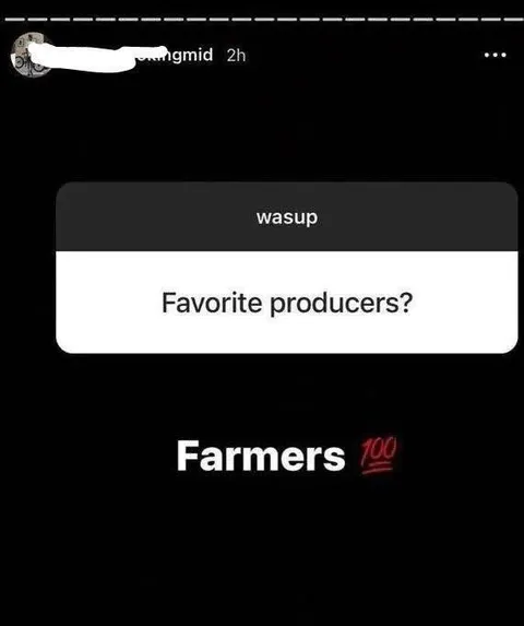 Favorite Producers Are Farmers