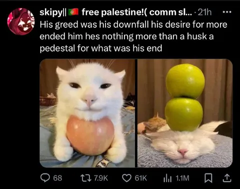 Greed Turns Cat Into A Pedestal
