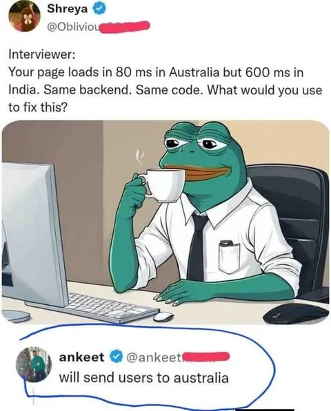 Send Users to Australia