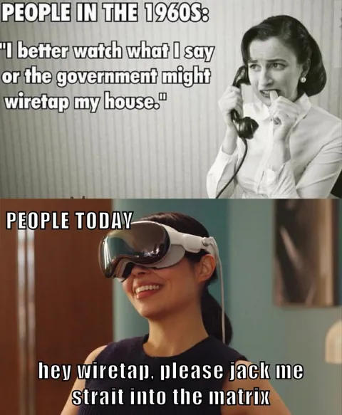 People Then and Now Matrix Joke