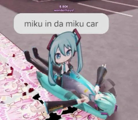 Miku in the Miku Car
