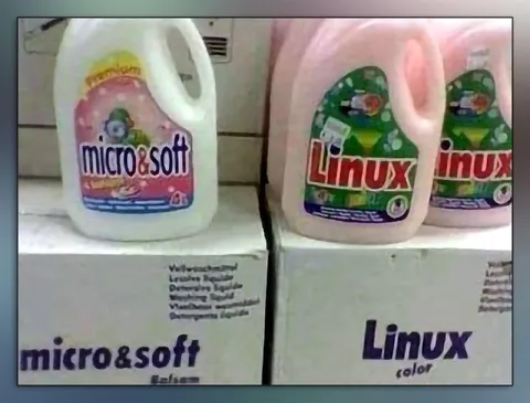 Microsoft and Linux Detergent