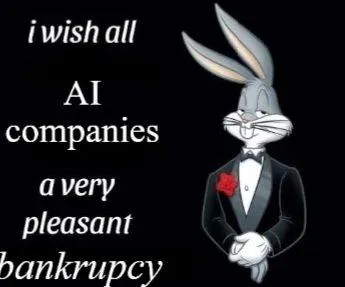 Bugs Bunny Wishes AI Bankruptcy