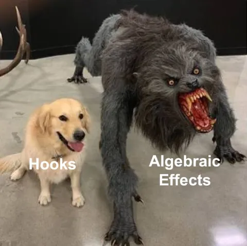 Hooks Versus Algebraic Effects