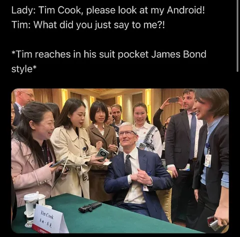 Tim Cook Reaches for Android