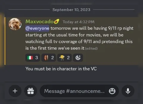 9/11 Movie Night Roleplay