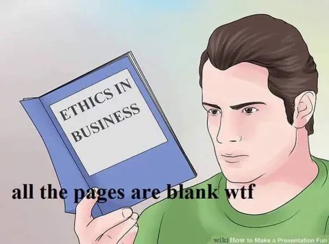 Ethics in Business, Blank Pages