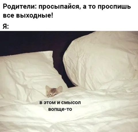 Проспать все выходные