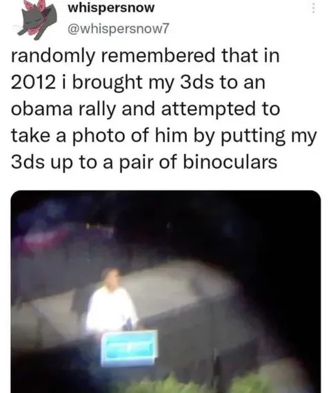 3DS Binoculars at Obama Rally