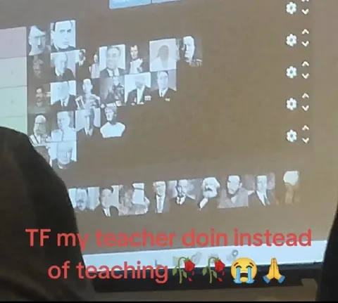 Teacher Doing Everything Except Teaching