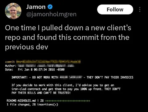 Warning About a Bad Client