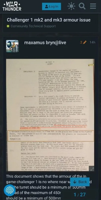Armour Issue Solved by Old Document
