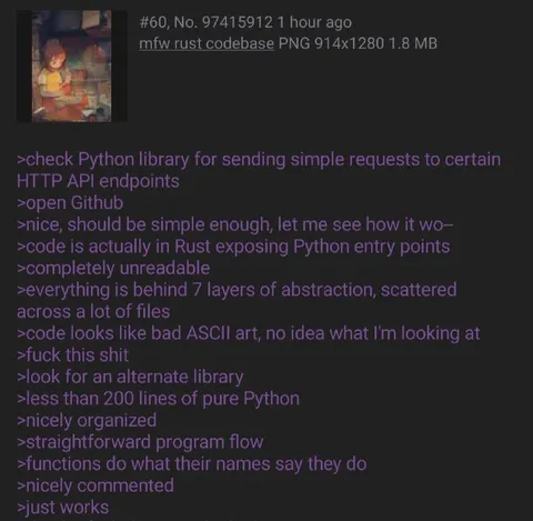 Rust Codebase vs Python Library