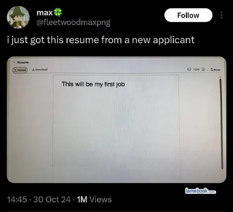 First Job Resume