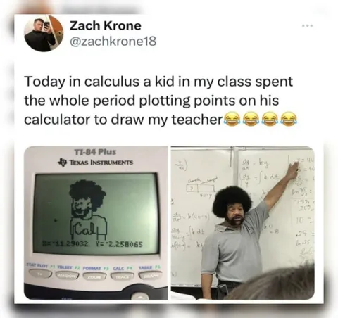 Calculator Drawing of the Teacher