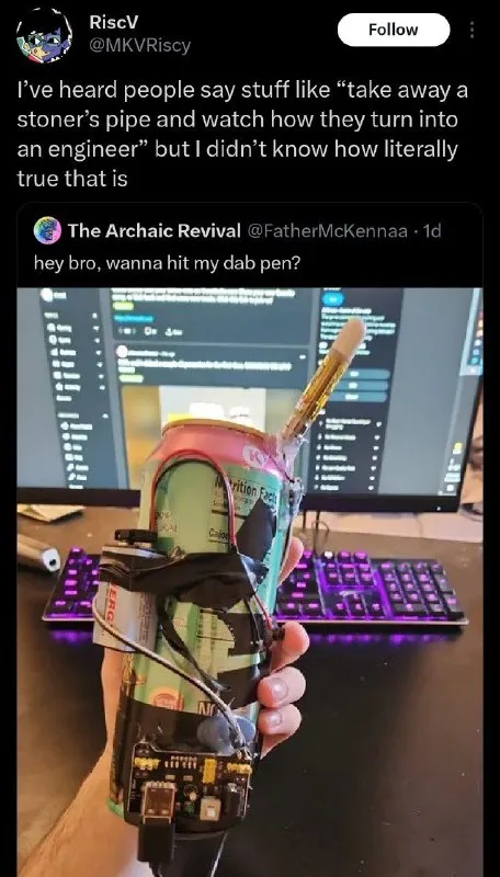 Stoner Turns Pipe Into Engineer