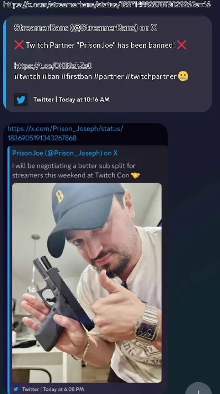 Prison Joe Banned Before Twitch Con