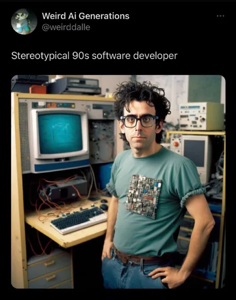 Stereotypical 90s Software Developer