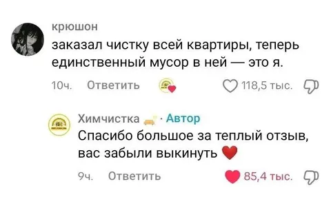 Единственный мусор в квартире