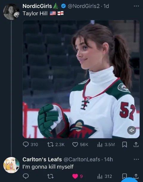 Taylor Hill Hockey Reaction