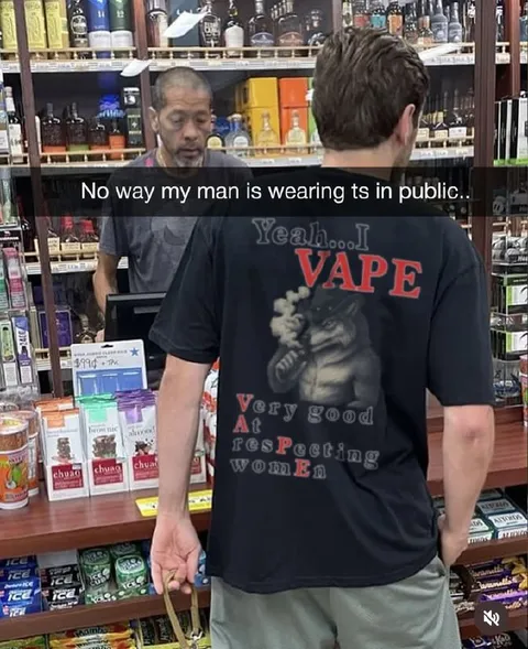 Vape Shirt in Public