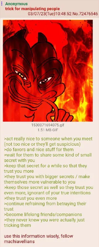 Machiavellian Friendship Manipulation