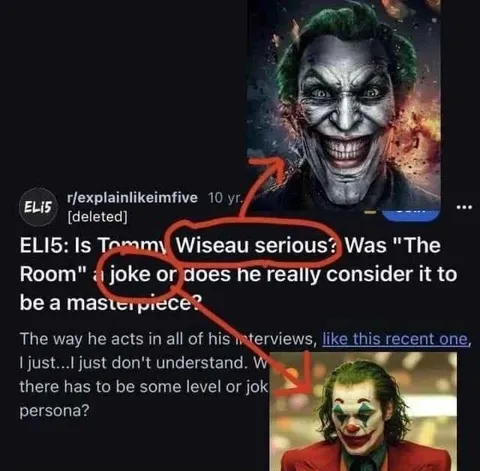 Tommy Wiseau Is the Joker