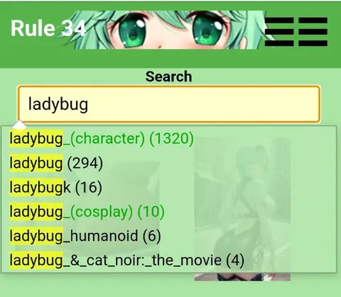 Searching Ladybug on Rule 34