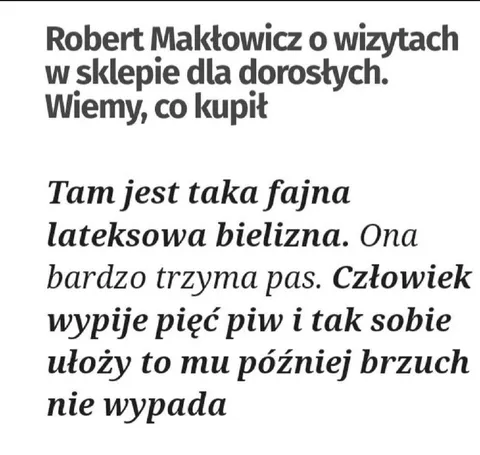 Robert Makłowicz w sklepie dla dorosłych