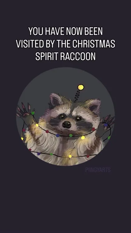 Christmas Spirit Raccoon