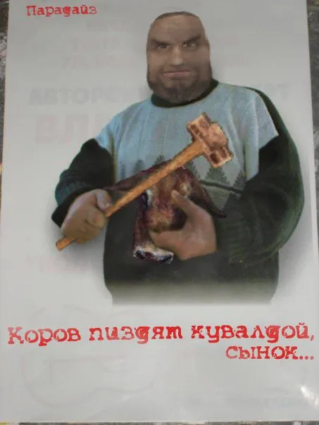 Коров пиздят кувалдой, сынок