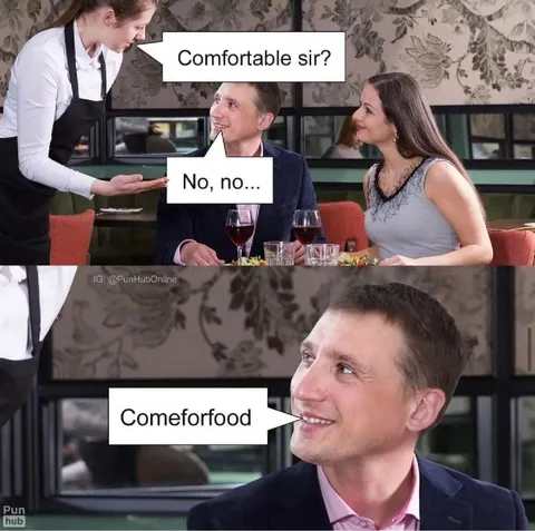 Comeforfood Restaurant Pun