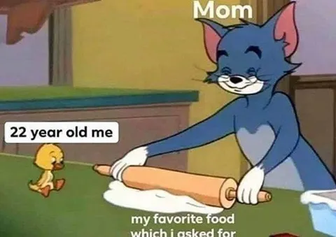 22-Year-Old Me Gets Mom’s Cooking