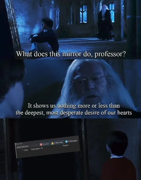 The Mirror Shows Code Errors