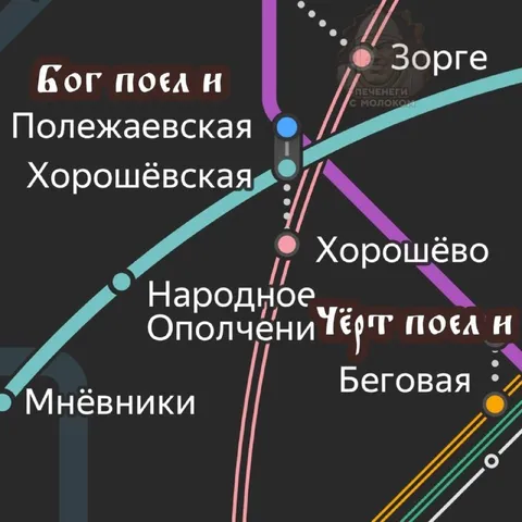 Бог и чёрт поели в метро