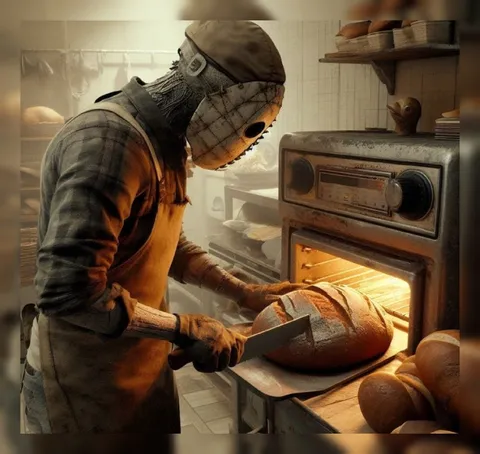 Хлебопекарь в странной маске