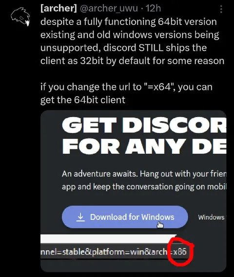 Discord Still Ships 32-bit