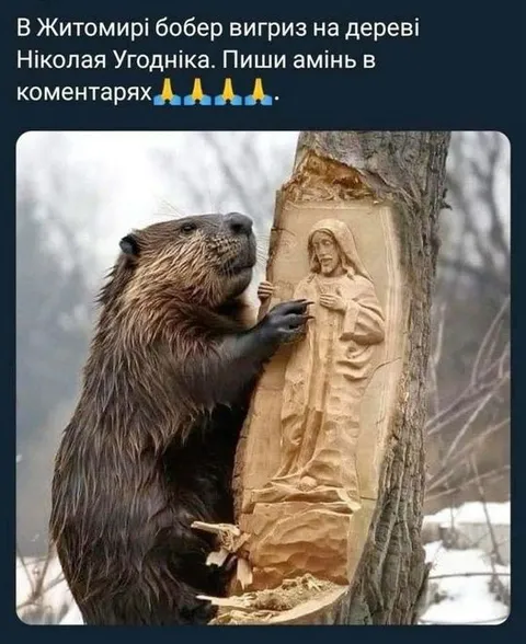 Бобер вигриз Миколая Угодника