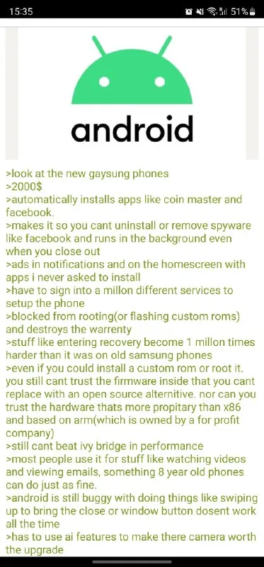 Android Gaysung Phone Rant