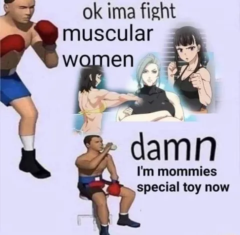 Boxer Meets Muscular Women