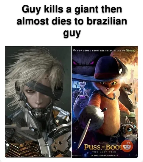 Guy Kills a Giant, Nearly Dies to Puss