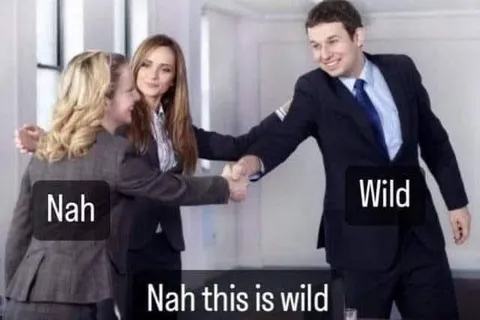 Nah This Is Wild Handshake