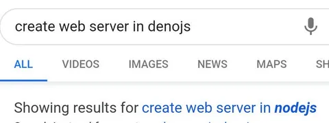 Denojs Corrected to Nodejs