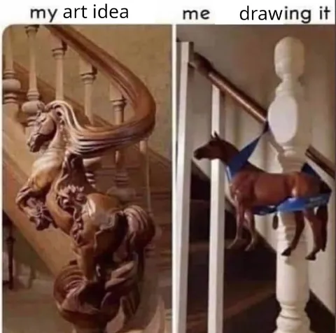 My Art Idea vs Drawing It