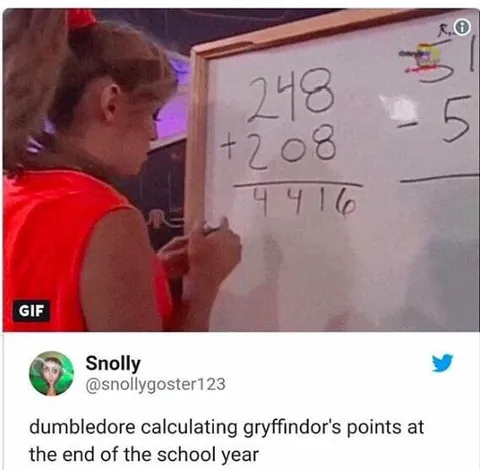 Dumbledore Calculates Gryffindor Points