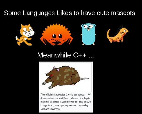 C++ Has an Obese Rat Mascot