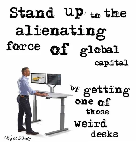 Stand Up Desk Against Capital