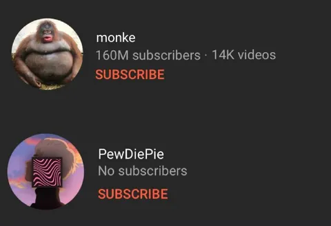 Monkey Has More Subscribers Than PewDiePie