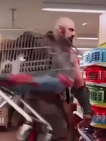 Kratos Shops at the Supermarket