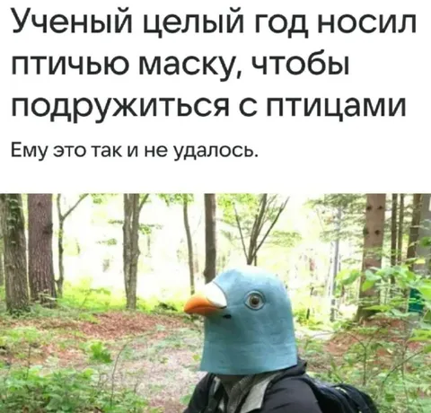 Ученый в птичьей маске